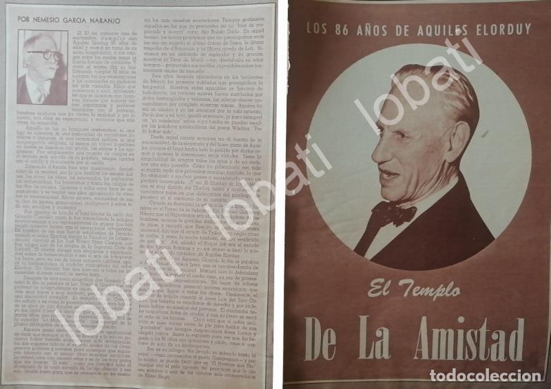 Poster collecting: CARTEL ANTIGUO ORIGINAL DE SOBRE AQUILES ELORDUY GARCIA 1962/PLT