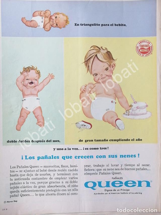 Coleccionismo de carteles: CARTEL ANTIGUO ORIGINAL DE PA&Ntilde;ALES DE TELA QUEEN S.A 1965 /356 SUPER RARO