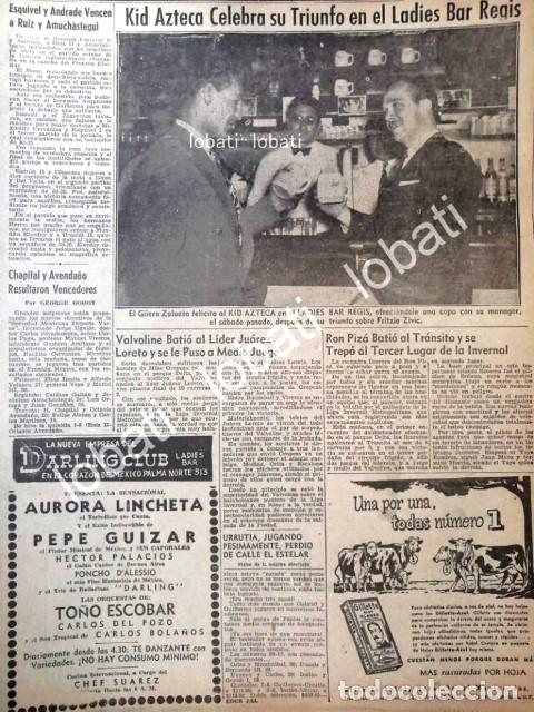 Poster collecting: CARTEL ANTIGUO ORIGINAL DE KID AZTECA EN EL BAR REGIS (HOTEL REGIS) 1947