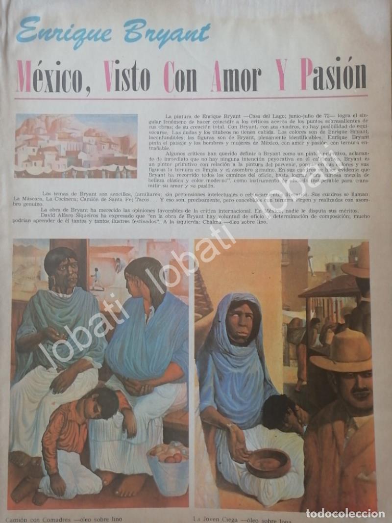 Poster collecting: CARTEL ANTIGUO ORIGINAL DE EL PINTOR ENRIQUE BRYANT 1972 EN MEXICO