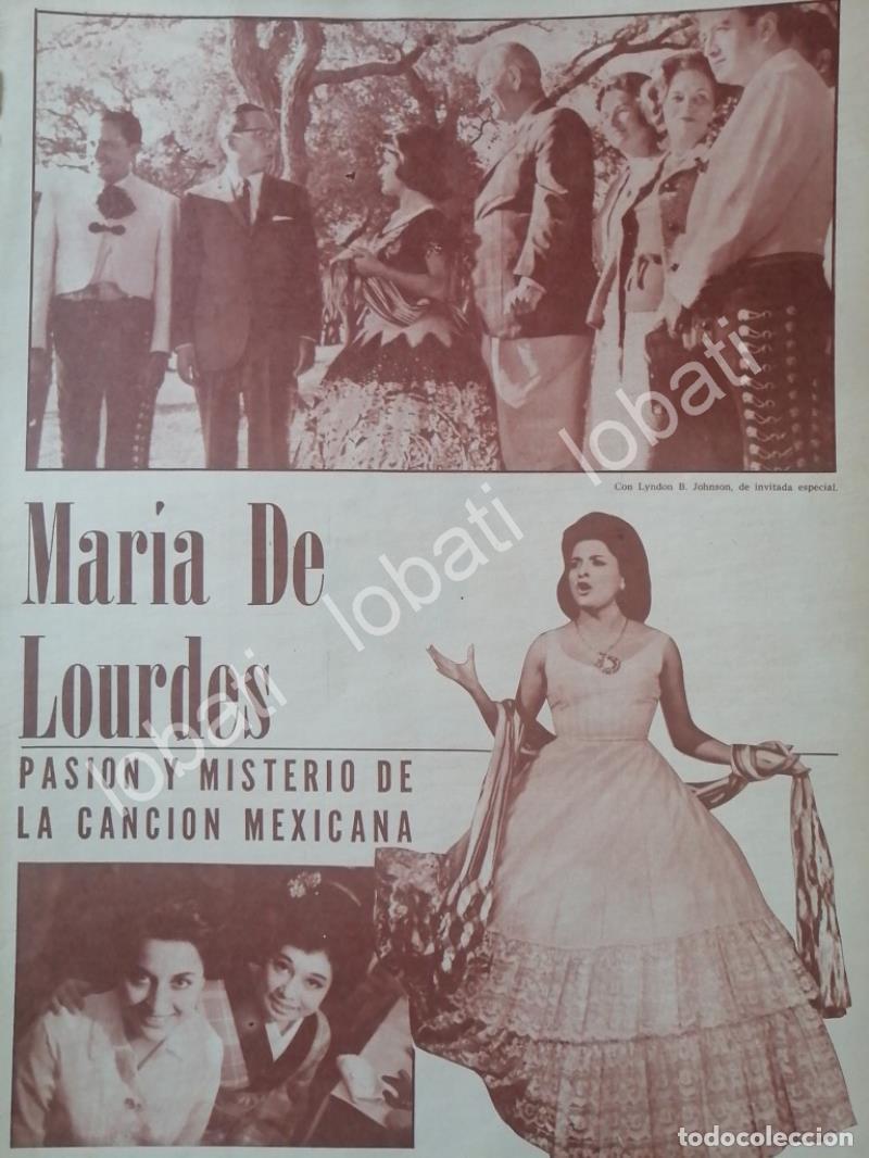 Sammeln von Plakaten: CARTEL ANTIGUO ORIGINAL DE CANTANTE MARIA DE LOURDES 1965 Y LYNDON JOHNSON