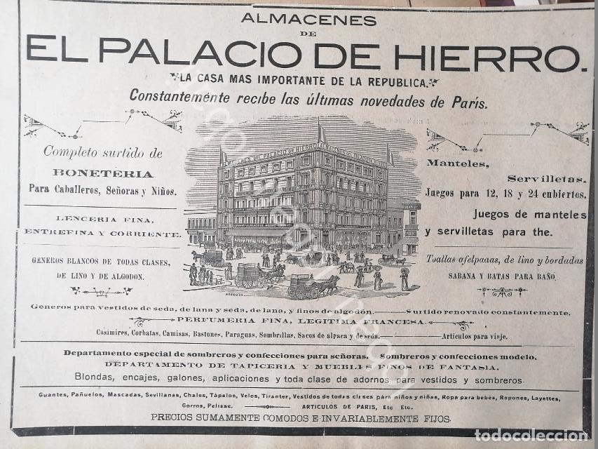 Sammeln von Plakaten: CARTEL ANTIGUO ORIGINAL DE TIENDA EL PALACIO DE HIERRO 1894 DIBUJO DE EGON J. KOSSUTT /366