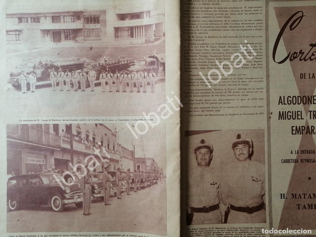 Sammeln von Plakaten: CARTEL ANTIGUO ORIGINAL DE CUERPO DE POLICIA Y BOMBEROS DE MATAMOROS 1955