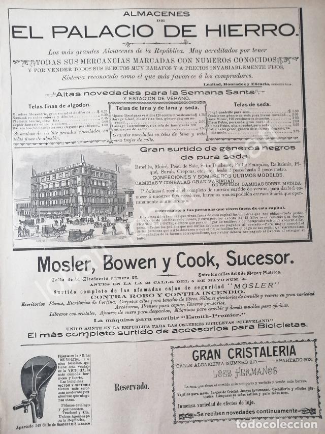 Sammeln von Plakaten: CARTEL ANTIGUO ORIGINAL DE TIENDA EL PALACIO DE HIERRO Y OTROS 1894 DIBUJO DE EGON J. KOSSUTT /370