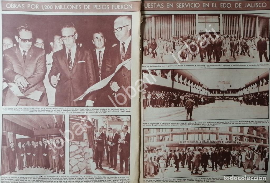 Sammeln von Plakaten: CARTEL ANTIGUO ORIGINAL DE INAUGURAN OBRAS EN JALISCO POR PRESIDENTE 1968