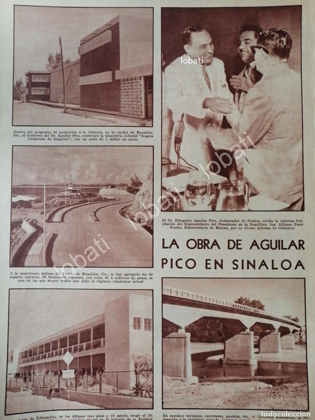 Collectionnisme d'affiches: CARTEL ANTIGUO ORIGINAL DE OBRAS DE RIGOBERTO AGUILAR PICO 1955