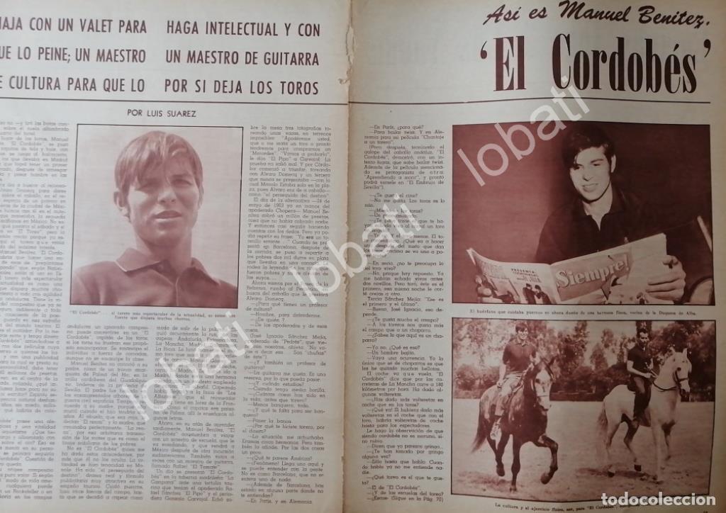 Collectionnisme d'affiches: CARTEL ANTIGUO ORIGINAL DE ENTREVISTA A MANUEL BENITEZ, EL CORDOBES 60s