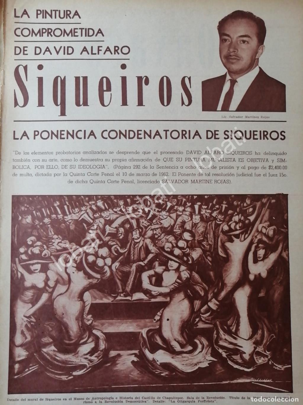 Collectionnisme d'affiches: CARTEL ANTIGUO ORIGINAL DE SOBRE ENCARCELAMIENTO DE ALFARO SIQUEIROS