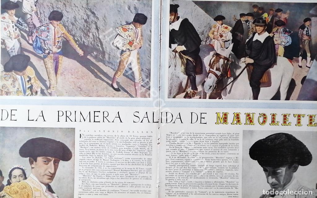 Coleccionismo de carteles: CARTEL ANTIGUO ORIGINAL DE EVOCACION. SALIDA AL RUEDO DE MANOLETE 1949 / TOROS