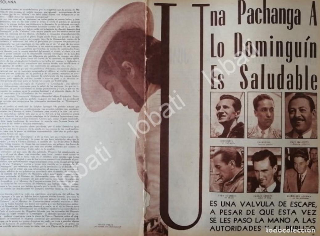 Sammeln von Plakaten: CARTEL ANTIGUO ORIGINAL DE SOBRE MARIA FELIX Y DOMINGUIN 1956