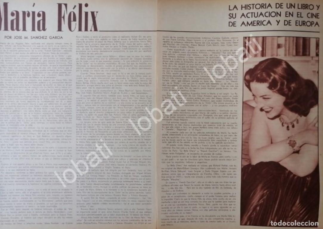 Sammeln von Plakaten: CARTEL ANTIGUO ORIGINAL DE ENTREVISTA A MARIA FELIX 1957