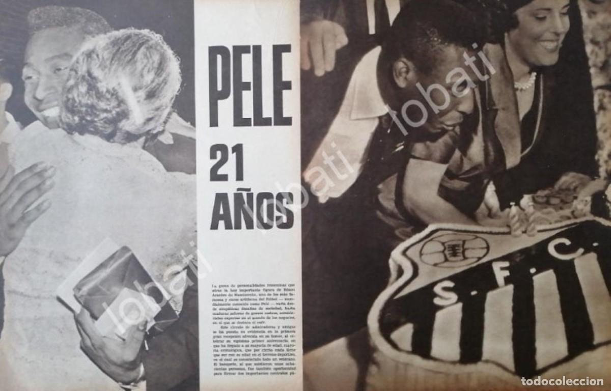 Sammeln von Plakaten: CARTEL ANTIGUO ORIGINAL DE EL FUTBOLISTA PELE CUMPLE 21 A&Ntilde;OS 1951