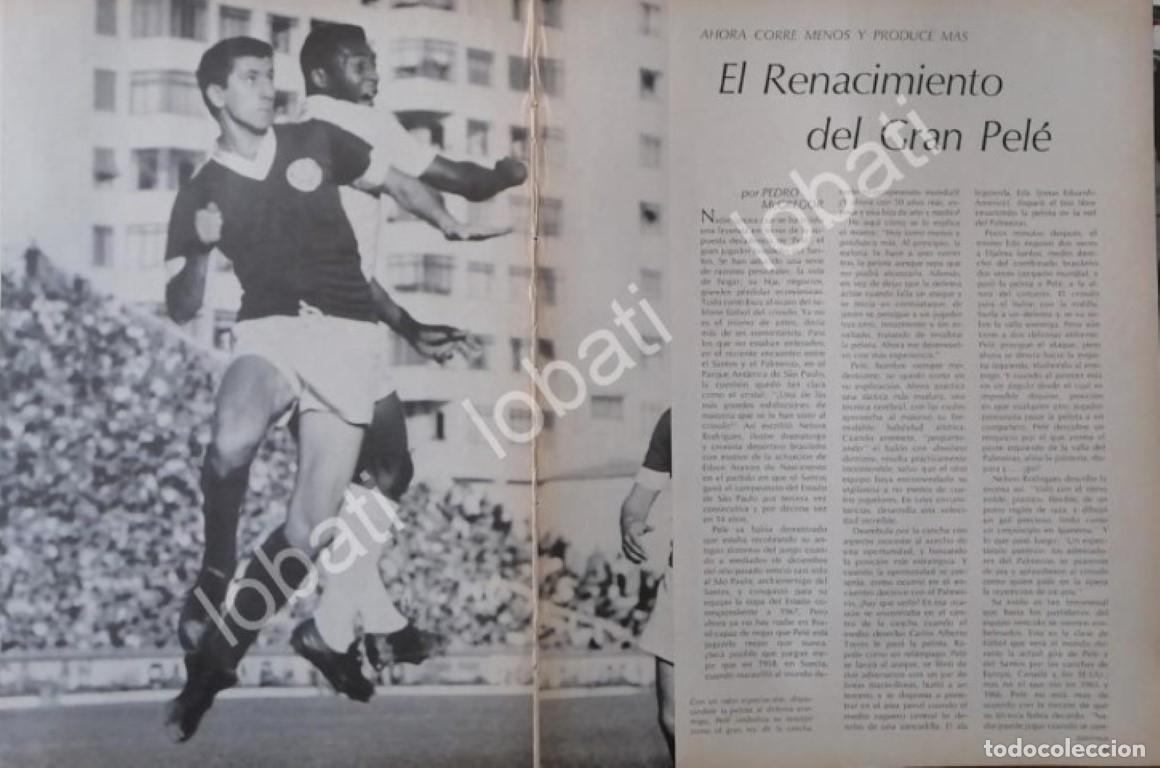 Sammeln von Plakaten: CARTEL ANTIGUO ORIGINAL DE EL FUTBOLISTA PELE RENACE 1969