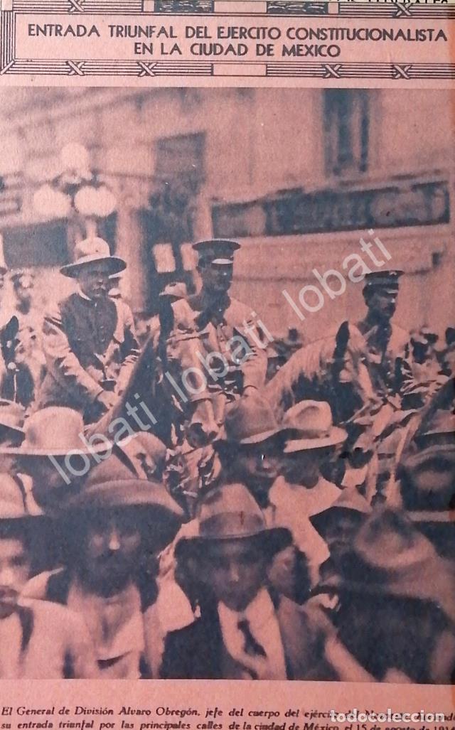 Coleccionismo de carteles: CARTEL ANTIGUO ORIGINAL DE DECORATIVO 1940 ALVARO OBREGON ENTRA A D.F RVM