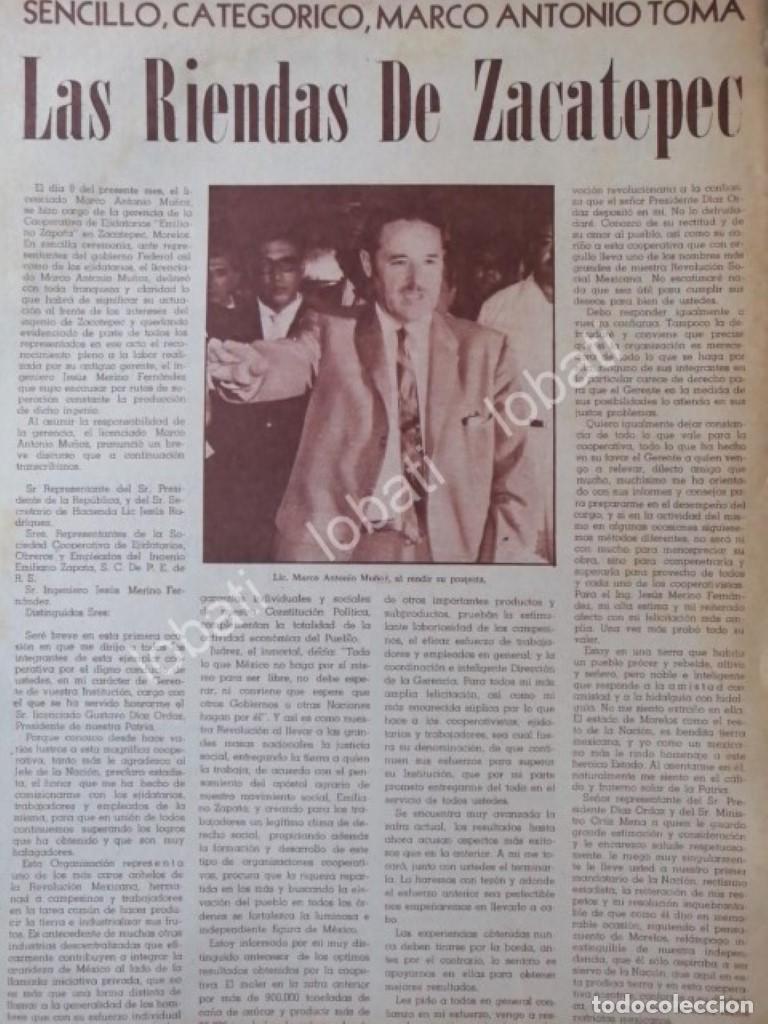 Coleccionismo de carteles: CARTEL ANTIGUO ORIGINAL DE MARCO ANTONIO MU&Ntilde;OZ, ZACATEPEC MOR.