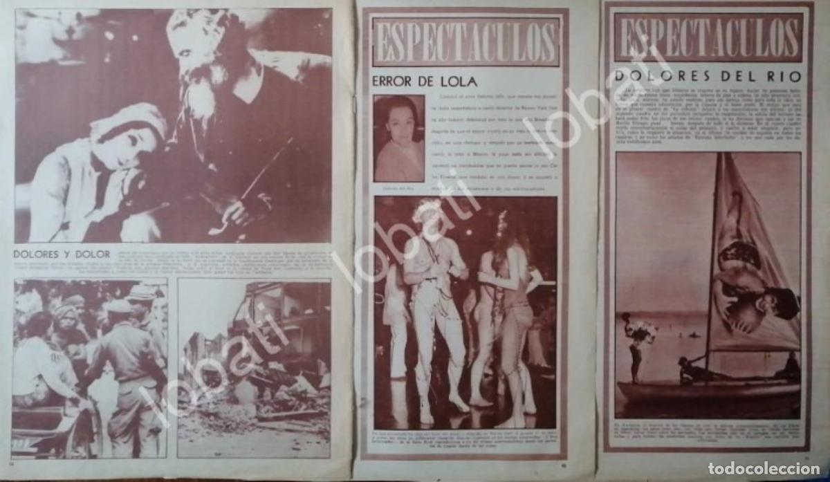 Coleccionismo de carteles: CARTEL ANTIGUO ORIGINAL DE DOLORES DEL RIO 1950s NOTAS