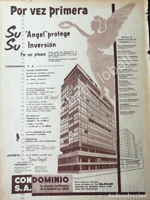 Coleccionismo de carteles: CARTEL ANTIGUO ORIGINAL DE EDIFICIO PANI 1956 CONDOMINIO S.A REFORMA & VARSOVIA /396