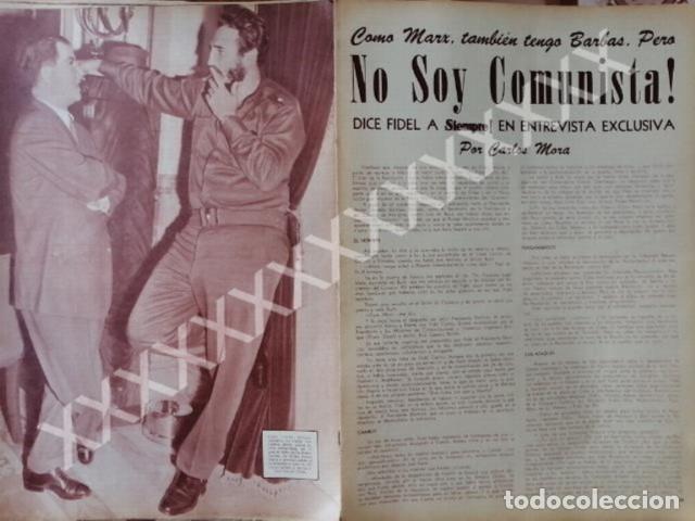 Coleccionismo de carteles: CARTEL ANTIGUO ORIGINAL DE . FIDEL CASTRO Y CARLOS MORA 1959