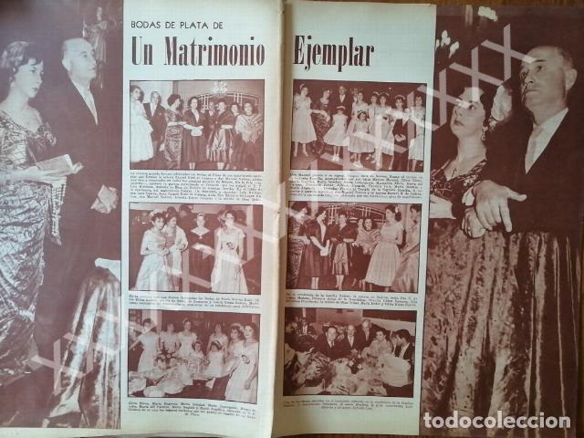 Coleccionismo de carteles: CARTEL ANTIGUO ORIGINAL DE NOTA DE PRENSA. BODAS DE PLATA SUAREZ RUIZ 1960