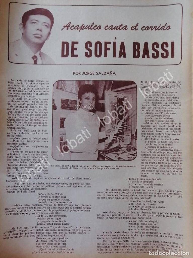 Coleccionismo de carteles: CARTEL ANTIGUO ORIGINAL DE . SOFIA BASSI EN LA CARCEL. 1972
