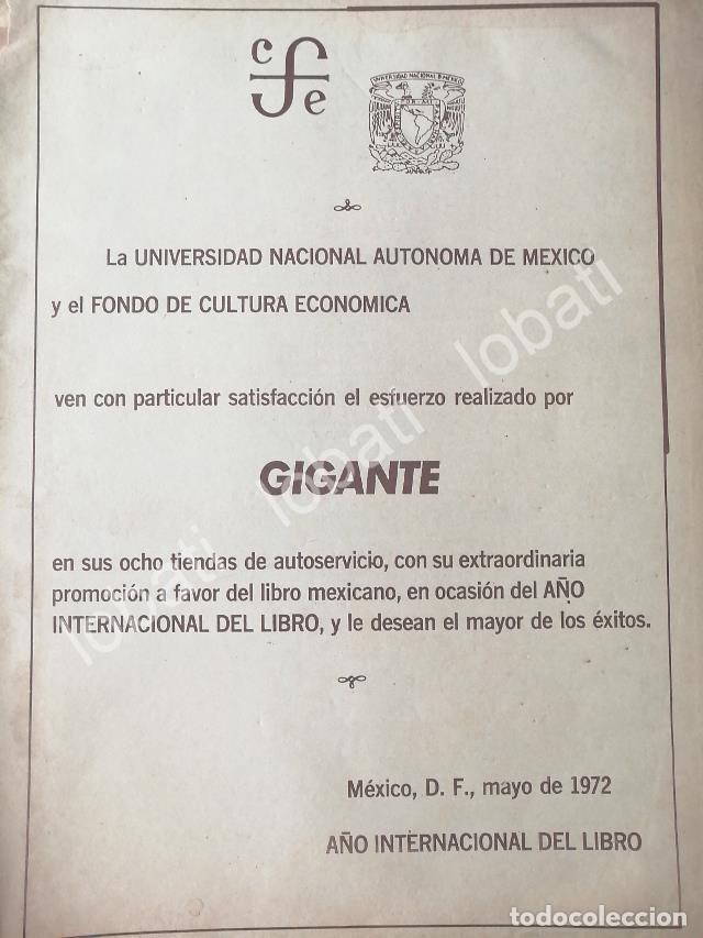 Collectionnisme d'affiches: CARTEL ANTIGUO ORIGINAL DE UNAM FELICITA A TIENDAS GINGANTE 1972 /410