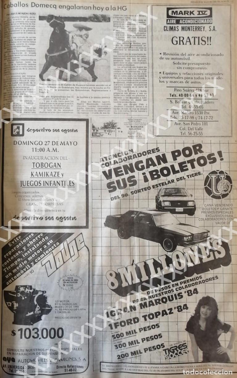 Collectionnisme d'affiches: CARTEL ANTIGUO ORIGINAL DE . SORTEO DE CLUB TIGRES 1984