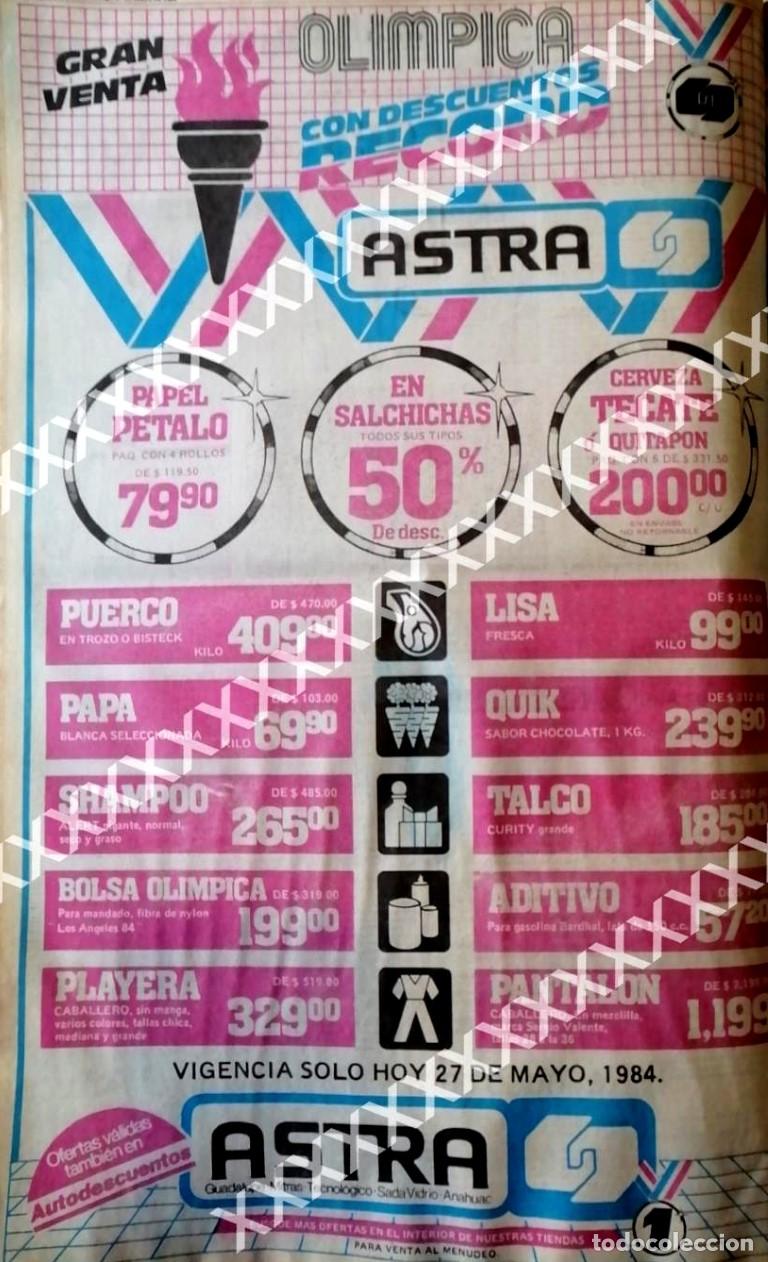Collectionnisme d'affiches: CARTEL ANTIGUO ORIGINAL DE . TIENDAS ASTRA 1984 MONTERREY