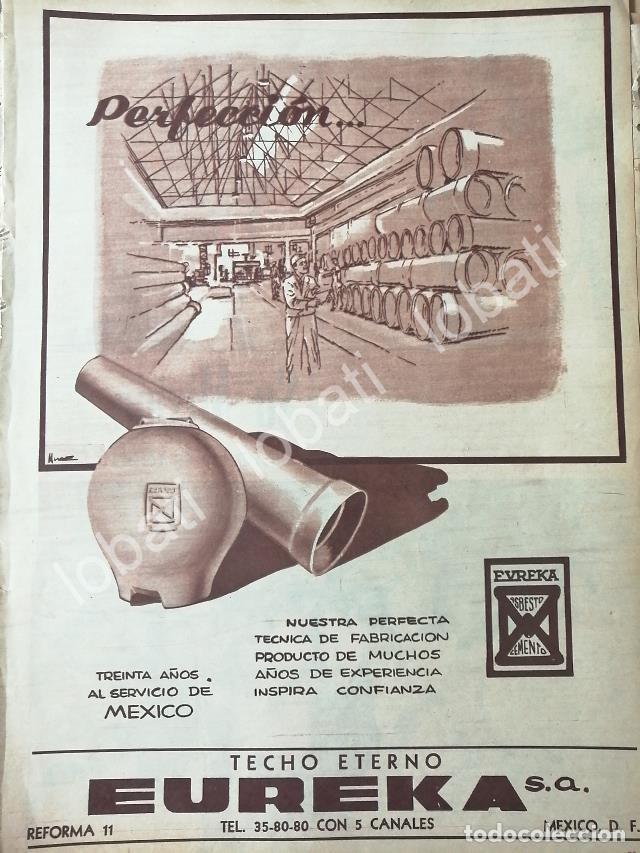 Collectionnisme d'affiches: CARTEL ANTIGUO ORIGINAL DE TECHO ETERNO EUREKA S.A PUBLICIDAD ARTISTICA 1956 /413