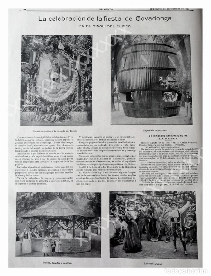 Collectionnisme d'affiches: CARTEL ANTIGUO ORIGINAL DE 1897 KERMESSE EN EL TIVOLI DEL ELISEO