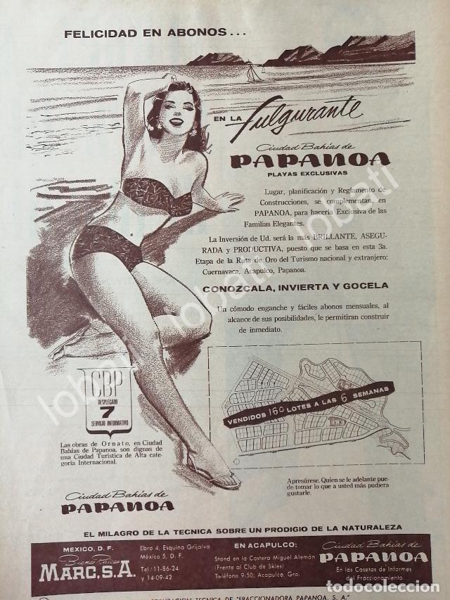 Colecionismo de cartazes: CARTEL ANTIGUO ORIGINAL DE INICIOS DE LA COLONIA BAHIAS DE PAPANOA 1959 /430 RARO