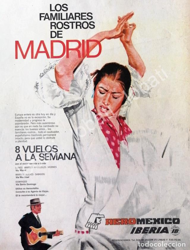 Colecionismo de cartazes: CARTEL ANTIGUO ORIGINAL DE AEROLINAS AEROMEXICO, BAILADORA ESPA&Ntilde;OLA 1973 /431