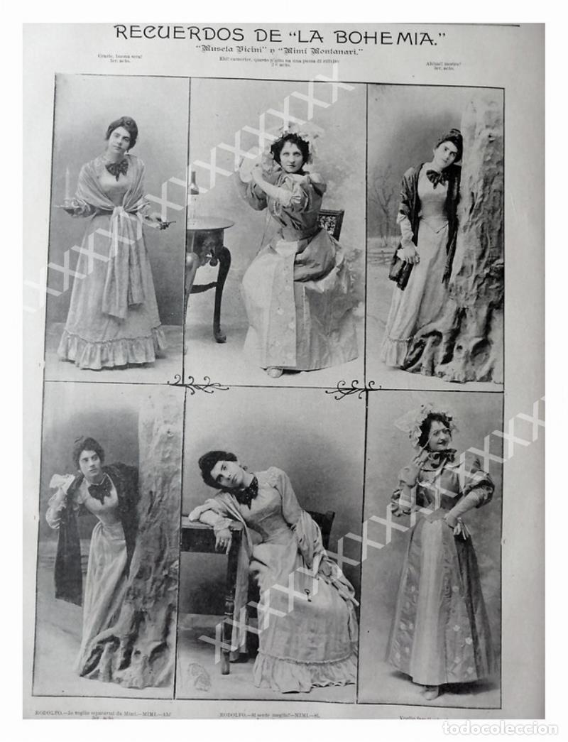 Colecionismo de cartazes: CARTEL ANTIGUO ORIGINAL DE 1897 PERSONAJES DE LA BOHEMIA DE PUCCINI