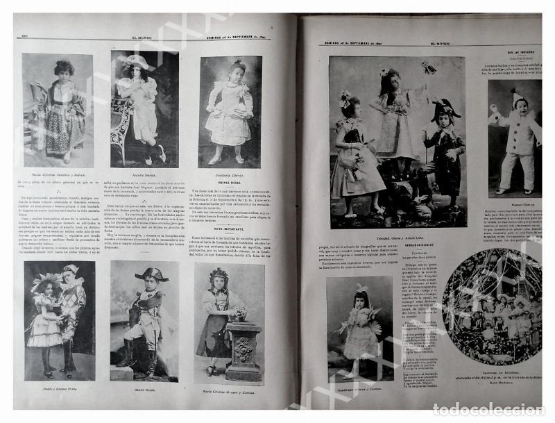 Colecionismo de cartazes: CARTEL ANTIGUO ORIGINAL DE 1897 DAMAS Y NI&Ntilde;OS ALTA SOCIEDAD PORFIRIANA