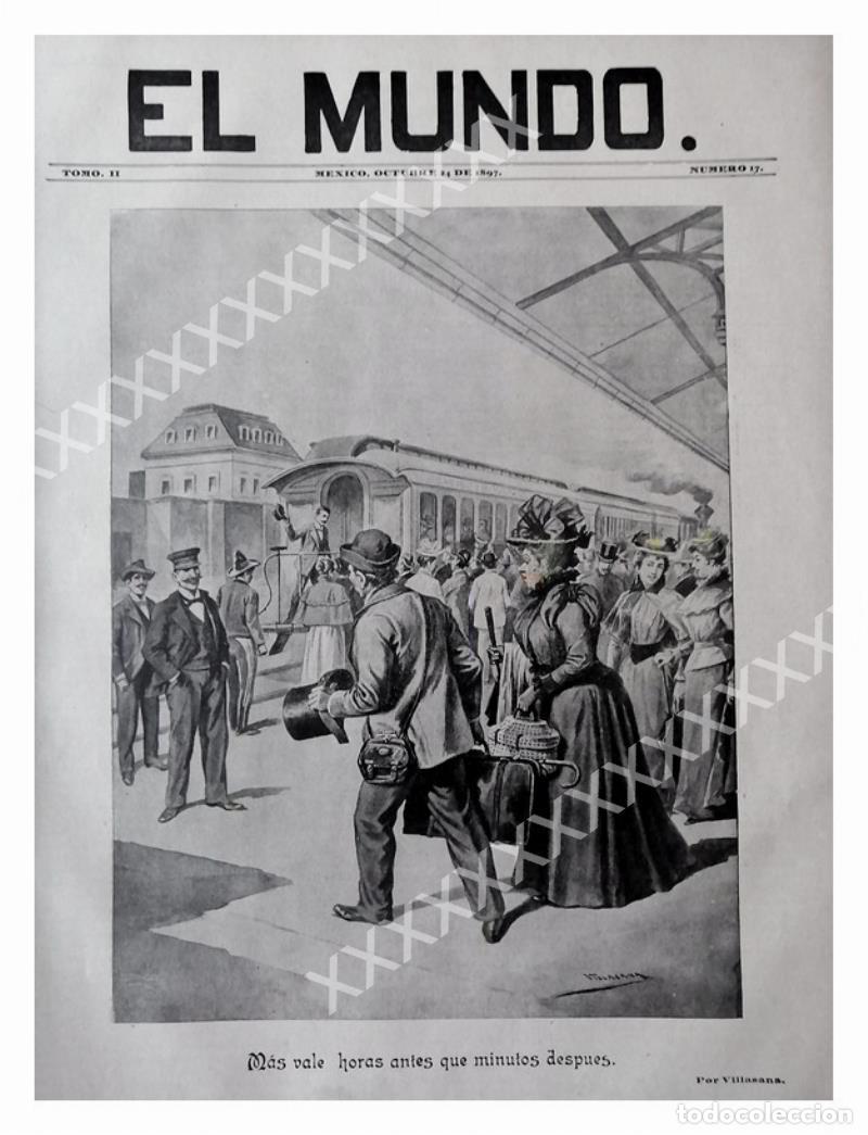 Colecionismo de cartazes: PORTADA ANTIGUA ORIGINAL 1897 DE JOSE Ma. VILLASANA. TARDE