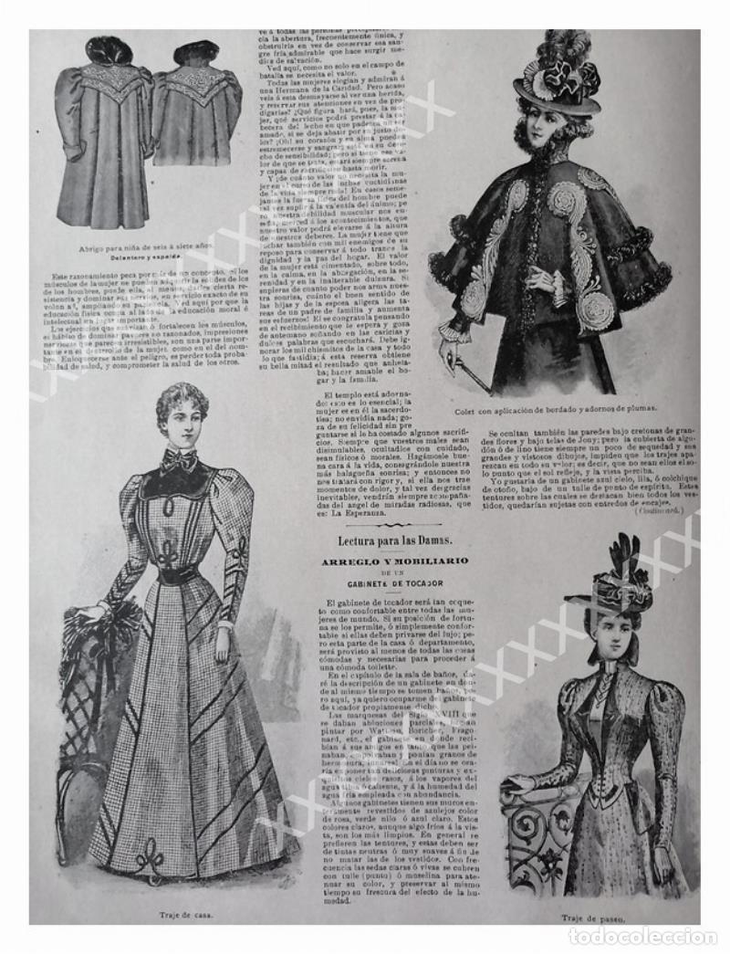 Colecionismo de cartazes: CARTEL ANTIGUO ORIGINAL DE 1897 VESTIDOS DE LA EPOCA /49