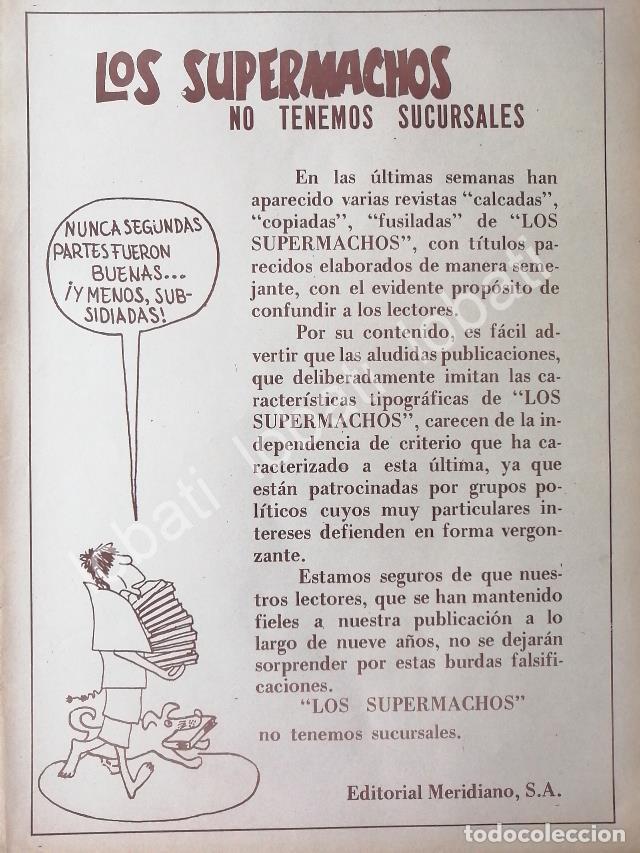 Colecionismo de cartazes: CARTEL ANTIGUO ORIGINAL DE EDITORIAL MERIDIANO (LOS SUPERMACHOS) ADVIERTEN SOBRE LA PIRATERIA 1973 R