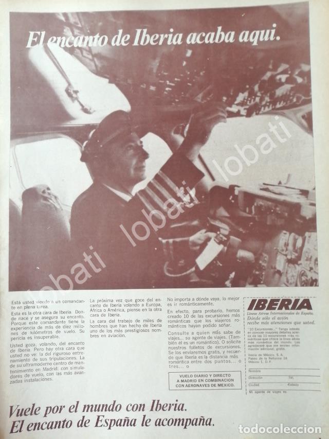 Colecionismo de cartazes: CARTEL ANTIGUO ORIGINAL DE AEROLINEAS IBERIA 1970s /440