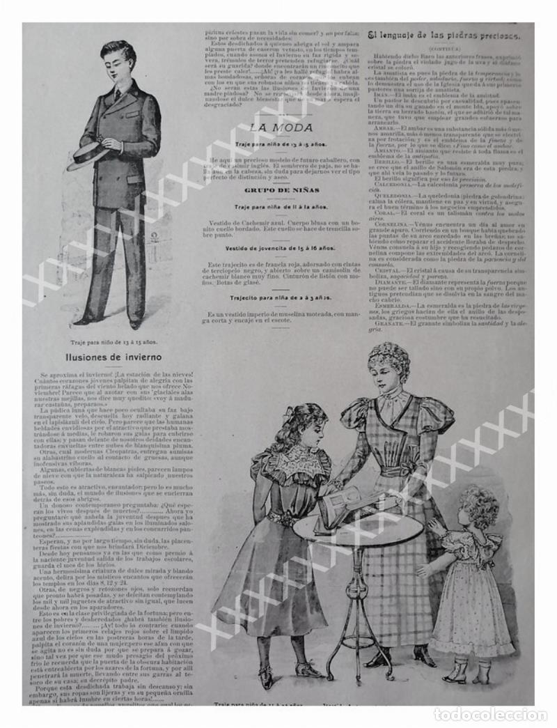 Sammeln von Plakaten: CARTEL ANTIGUO ORIGINAL DE 1897 MODAS DE ESA EPOCA /50