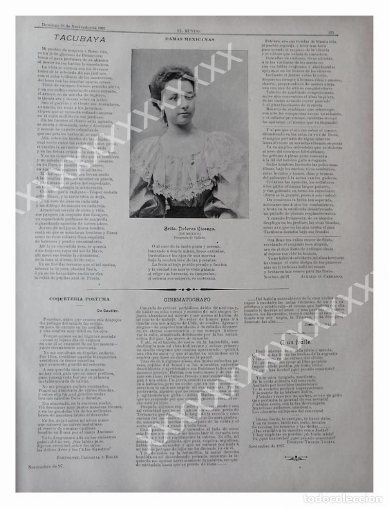 Sammeln von Plakaten: CARTEL ANTIGUO ORIGINAL DE 1897 DOLORES LICEAGA FERNANDEZ ASM