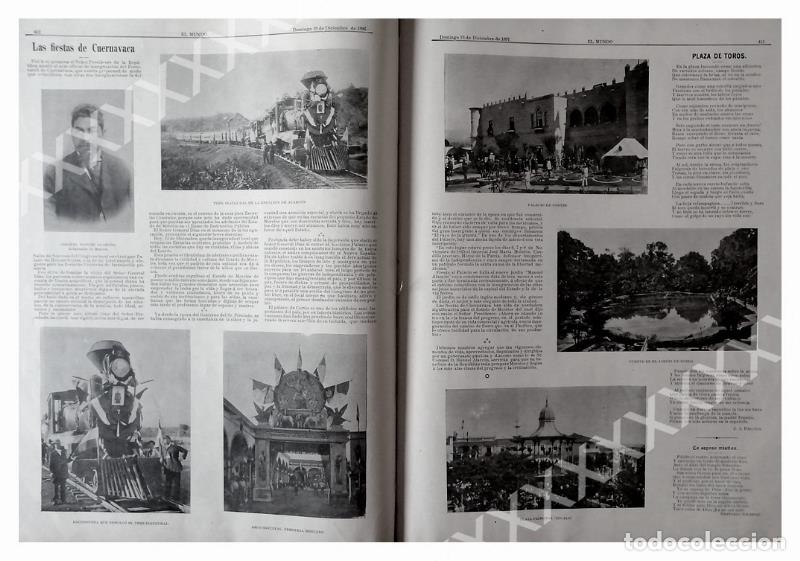Sammeln von Plakaten: CARTEL ANTIGUO ORIGINAL DE 1897 FIESTAS DE CUERNAVACA