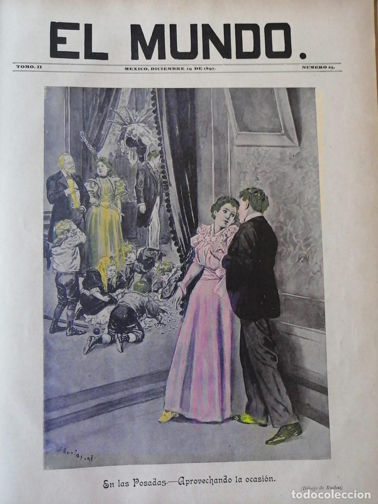 Sammeln von Plakaten: PORTADA ANTIGUA ORIGINAL DE JULIO RUELAS 1897 . POSADA