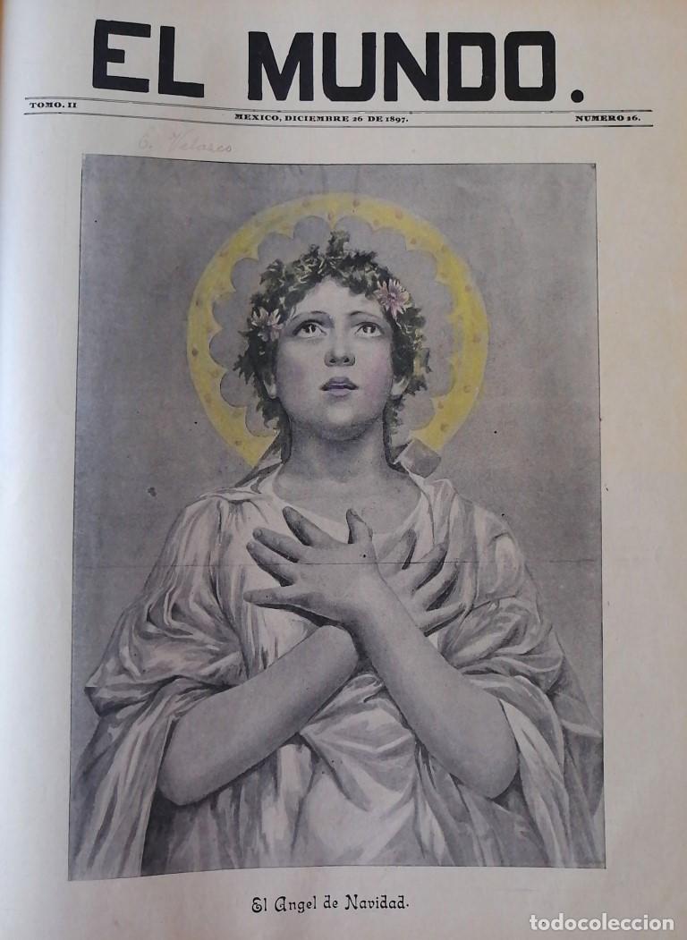 Sammeln von Plakaten: PORTADA ANTIGUA ORIGINAL 1897 AL ANGEL DE NAVIDAD. ARTE SACRO