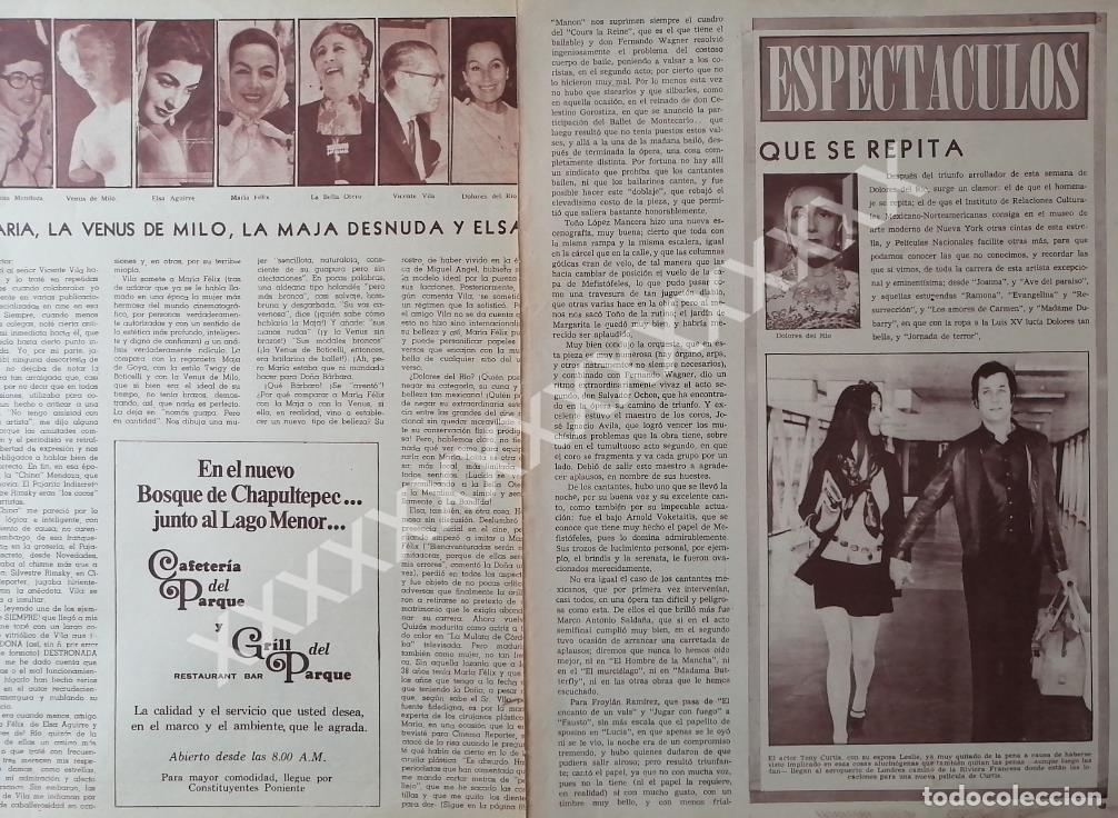Sammeln von Plakaten: CARTEL ANTIGUO ORIGINAL DE NOTAS DE DOLORES DEL RIO 1950s
