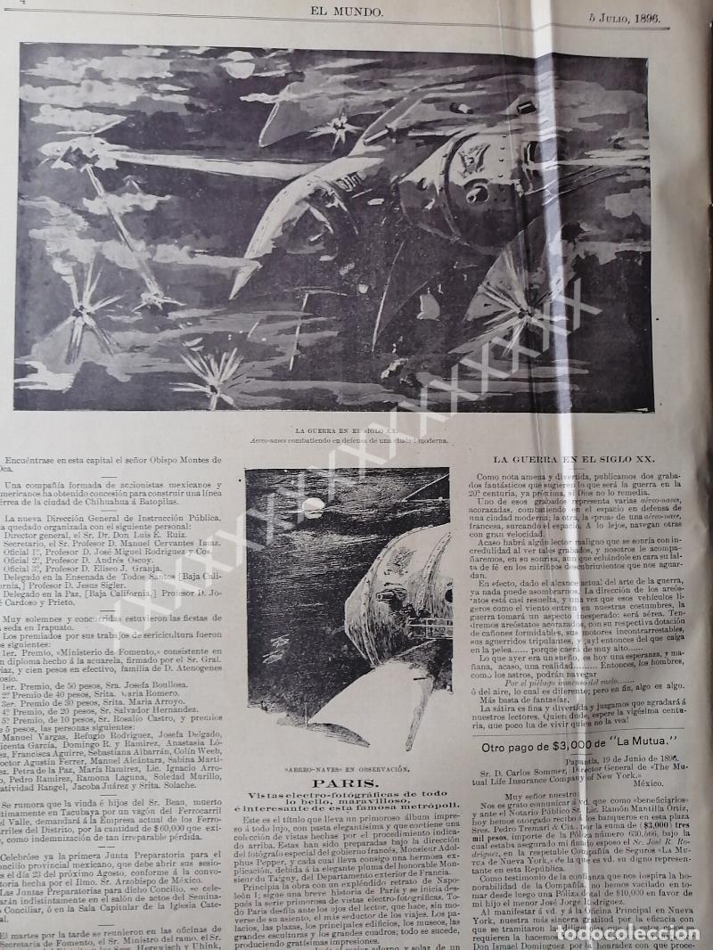 Sammeln von Plakaten: PROFETICO AFICHE ANTIGUO 1896 GUERRAS EN EL ESPACIO