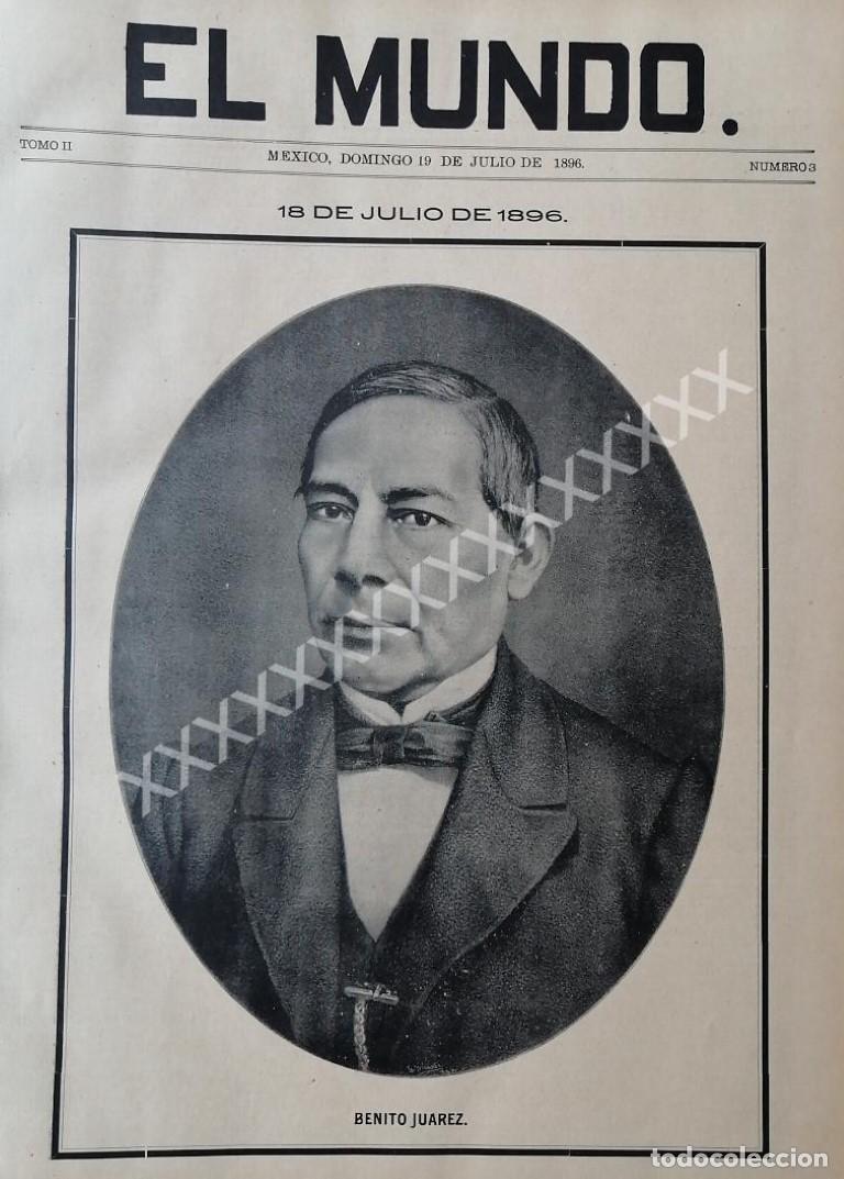 Sammeln von Plakaten: PORTADA ANTIGUA ORIGINAL 1896 BENITO JUAREZ