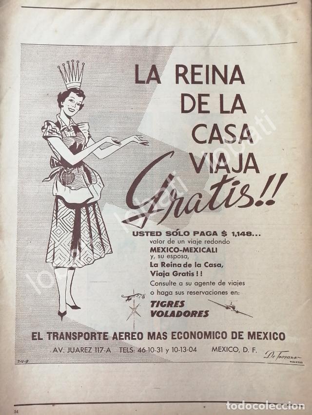 Sammeln von Plakaten: CARTEL ANTIGUO ORIGINAL DE AEROLINEA TIGRES VOLADORES 1959 /474 SUPER RARO