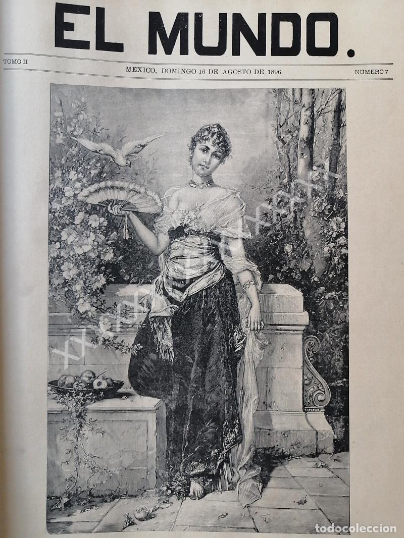 Sammeln von Plakaten: GRABADO - PORTADA ANTIGUA ORIGINAL 1896 EL VERANO