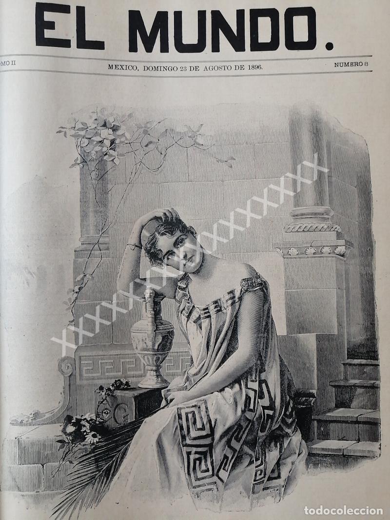 Sammeln von Plakaten: GRABADO - PORTADA ANTIGUA ORIGINAL 1896 ENSUE&Ntilde;O