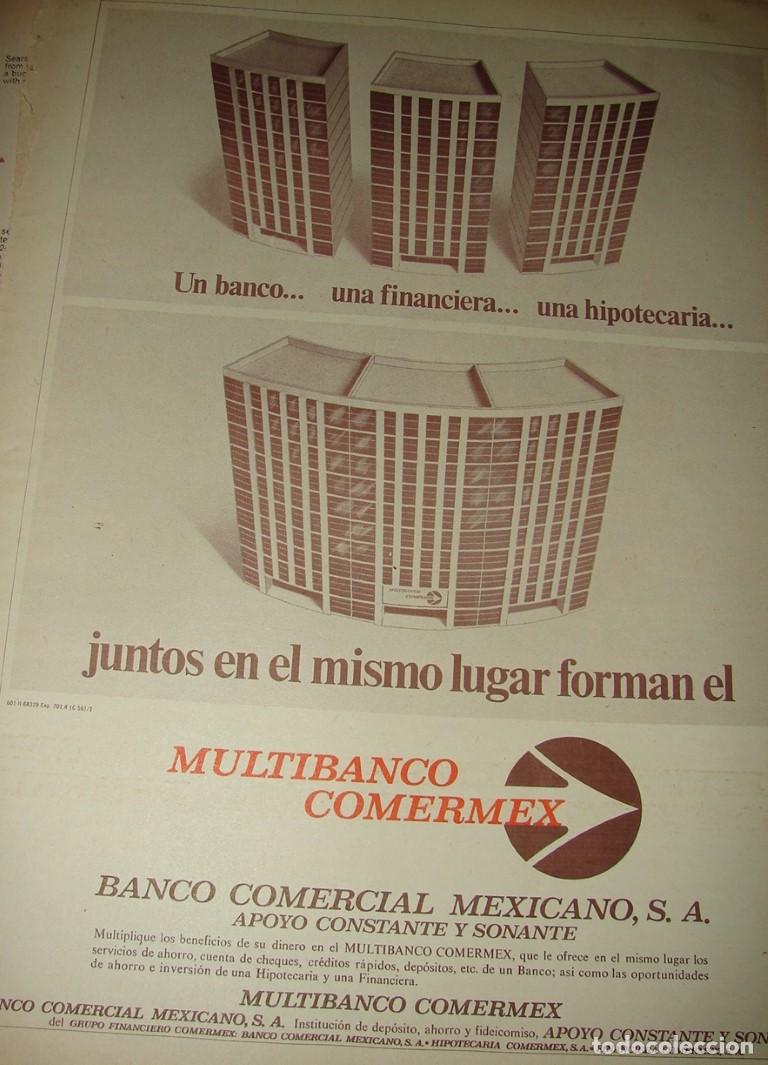 Sammeln von Plakaten: CARTEL ANTIGUO ORIGINAL DE MULTI BANCO COMERMEX 1974 /170