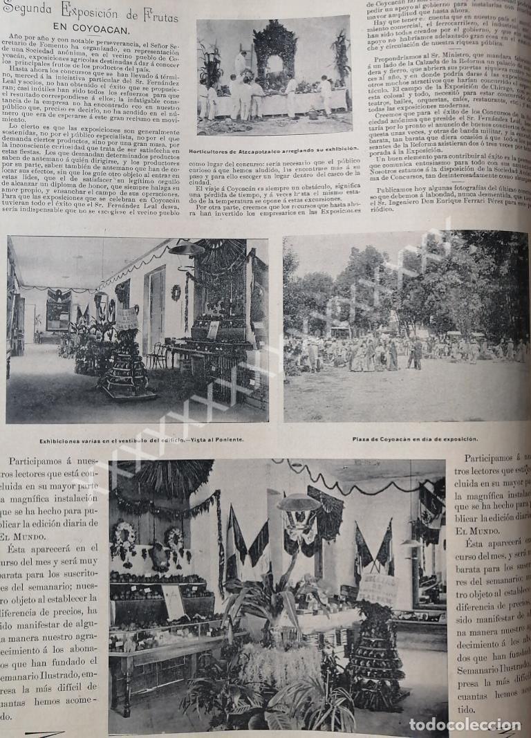 Sammeln von Plakaten: AFICHE ANTIGUO 1896. EXPOSICION DE FRUTAS EN COYOACAN